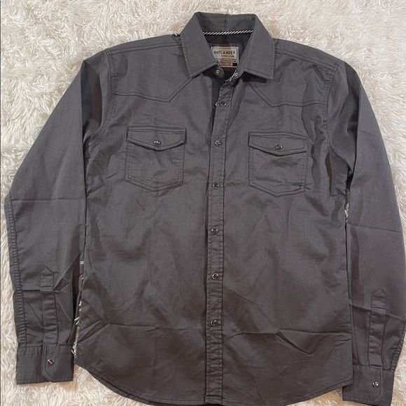 Outlander By Craft & Flow Other - Men’s Outlander Charcoal Casual Button Down Shirt S